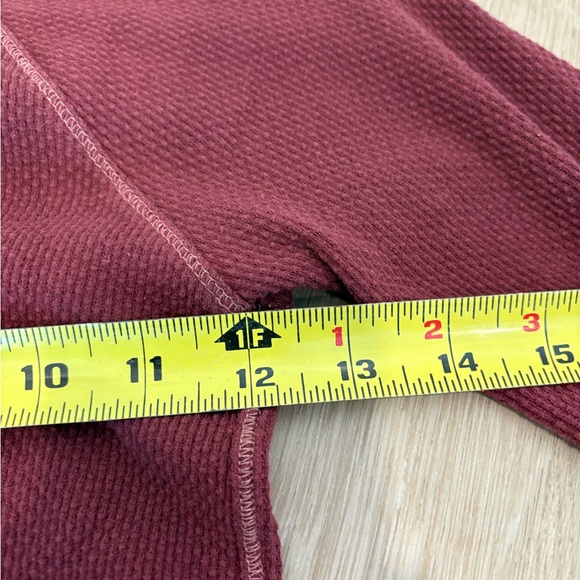Free People Maroon Long Sleeve with Patterned Sleeves - Picture 5 of 6